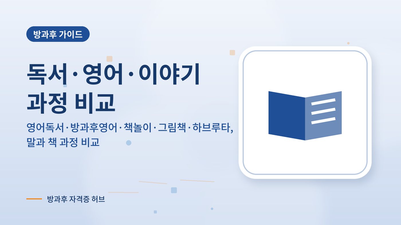 영어독서·방과후영어·책놀이·그림책·하브루타, 말과 책 과정 비교 대표 그림